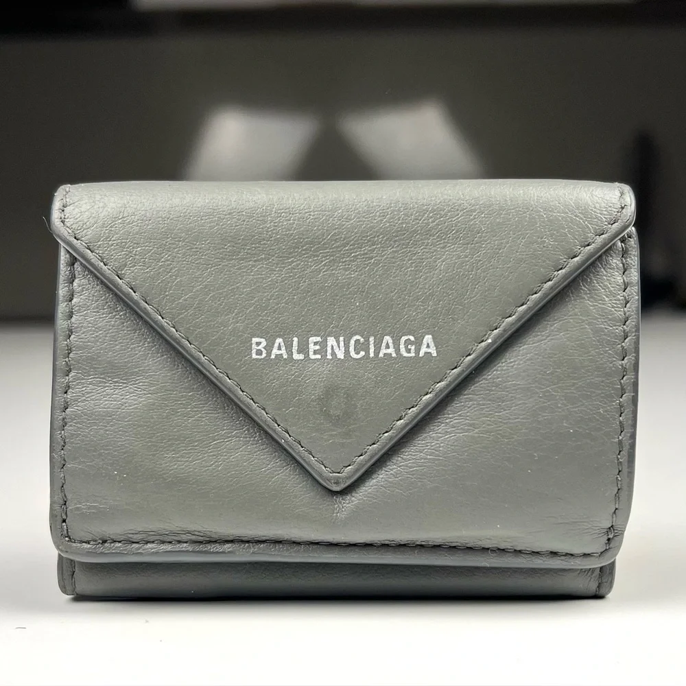 Balenciaga Compact Wallet Grey